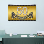 ゴールドの50歳の誕生日パーティー 横断幕 (トレードショー)