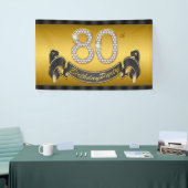 ゴールドの80歳の誕生日パーティー 横断幕 (トレードショー)