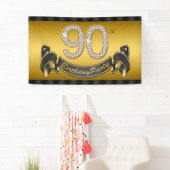 ゴールドの90歳の誕生日パーティー 横断幕 (インサイチュ)