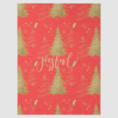 ゴールドのJOYFUL 赤いクリスマス 薄葉紙 (正面)