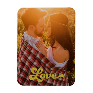 ゴールドのLoveが入ったカスタムフォト マグネット