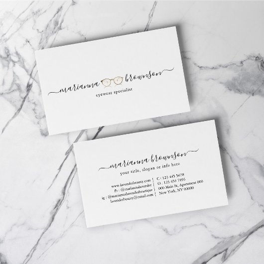 ゴールドアイウェア メガネ 名刺