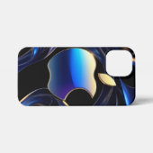 ゴールドアップル ラグゼ✨メタリックリボン 高級感 iPhoneケース (裏面横)