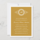 ゴールドアニバーサリーメダリオン パーティー招待状 招待状 (正面)