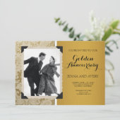ゴールドアニバーサリー招待ダマスク 招待状 (スタンド正面)