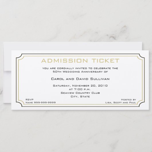 ゴールドアニバーサリー招待状 招待状 (正面)