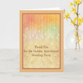 ゴールドアニバーサリー パーティー 感謝カード カード (黄色い花)