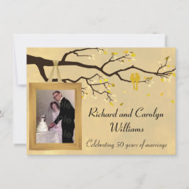 ゴールドアニバーサリー ラブバード インビテーション