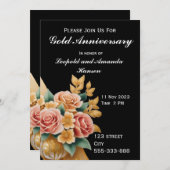 ゴールドアニバーサリー 招待状 (正面/裏面)