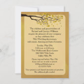 ゴールドアニバーサリー 50周年 ラブバーズ 招待状 (裏面)