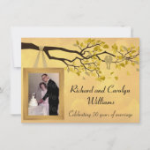 ゴールドアニバーサリー 50周年 ラブバーズ 招待状 (正面)