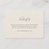 ゴールドアブストラクト | エレガントな結婚式の詳細 エンクロージャーカード (正面)