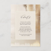 ゴールドアブストラクト | 現代の結婚式の詳細 エンクロージャーカード (正面)