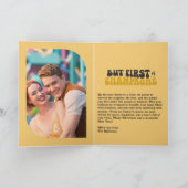 ゴールドアワーの輝き Champagne Retro 新年フォト シーズンカード (内部)