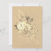 ゴールドアワー フラワー カリグラフィー ウォーターカラー 招待状 (裏面)