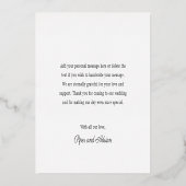 ゴールドアンカー モノグラム ネイビー ウェディング ユー カード (裏面)