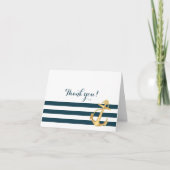 ゴールドアンカー nautical ベビーシャワー 感謝 (正面)