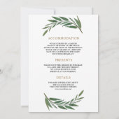 ゴールドアンパサンドオリーブブランチのすべてが1つになったウェディング 招待状 (裏面)