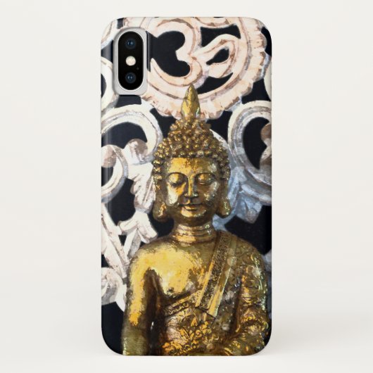 ゴールドアース仏陀オーマントラ アージュニャー瞑想 Case-Mate iPhoneケース (裏面)