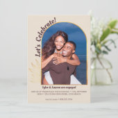 ゴールドアーチ レッツ セレブレート フォトエンゲージメント パーティー 招待状 (スタンド正面)