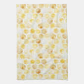 ゴールドイエローのハニカム キッチンタオル (縦)