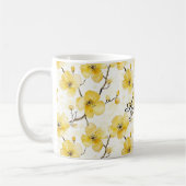 ゴールドイエローの花 コーヒーマグカップ (左)