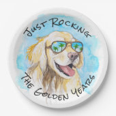 ゴールドイヤーズを楽しむ 面白いジョーク 引退 ペーパープレート (正面)