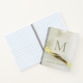ゴールドインクモノグラム抽象ホームオフィス学校 ノートブック (内部)