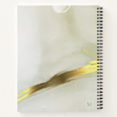 ゴールドインクモノグラム抽象ホームオフィス学校 ノートブック (裏面)