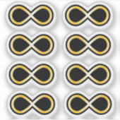 ゴールドインフィニティノットステッカー シール (正面)