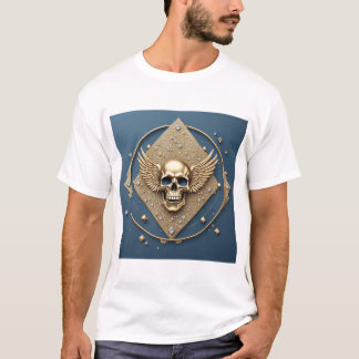☠️ ゴールドウィングドクロゴシックギフトバイカーズ 💎 Tシャツ