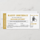 ゴールドウィークエンドゲートウェイ誕生日ボーディングパスチケット 招待状 (正面)