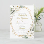 ゴールドウェディングの招待状 招待状 (スタンド正面)