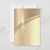 ゴールドウェディングアニバーサリーグリッター ブライダル 招待状 (裏面)
