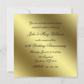 ゴールドウェディングアニバーサリー写真招待状 招待状 (裏面)