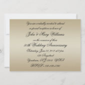 ゴールドウェディングアニバーサリー招待状カード 招待状 (裏面)