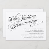 ゴールドウェディングアニバーサリー招待状 招待状 (正面/裏面)