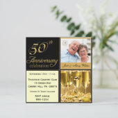 ゴールドウェディングアニバーサリー パーティー 招待状 (スタンド正面)