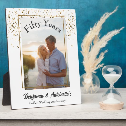ゴールドウェディングアニバーサリー フォトプラーク (側面)