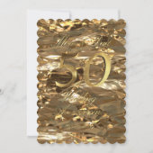 ゴールドウェディングアニバーサリー ペアレント ゴールド エレガント カード (正面)