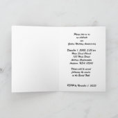 ゴールドウェディングアニバーサリー  招待状 50周年 (内部)