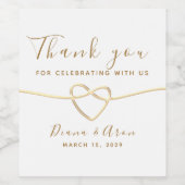 ゴールドウェディング感謝 ワインラベル (シングルラベル)