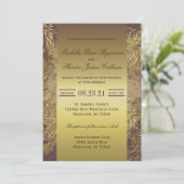 ゴールドウェディング花火 招待状 (スタンド正面)