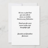 ゴールドウェディング 50周年記念 感謝カード オーダーメイド (裏面)