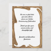 ゴールドウェディング 50周年 お礼状 サンキューカード (裏面)