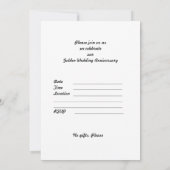 ゴールドウェディング  50周年 カスタム招待状 招待状 (裏面)