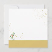 ゴールドウォーターカラークリスマス 喜びの祝福 シーズンカード (裏面)