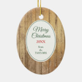 ゴールドウッドツリーバルブブーケ写真テンプレート セラミックオーナメント (裏面)