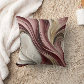 ゴールドエアー – ローズシャンパンフロー抽象 クッション (ブランケット)
