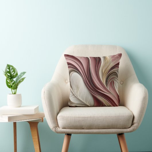 ゴールドエアー – ローズシャンパンフロー抽象 クッション (椅子)